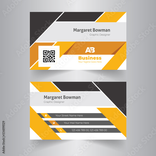 Yellow Creative & Corporate Business card Template Design.