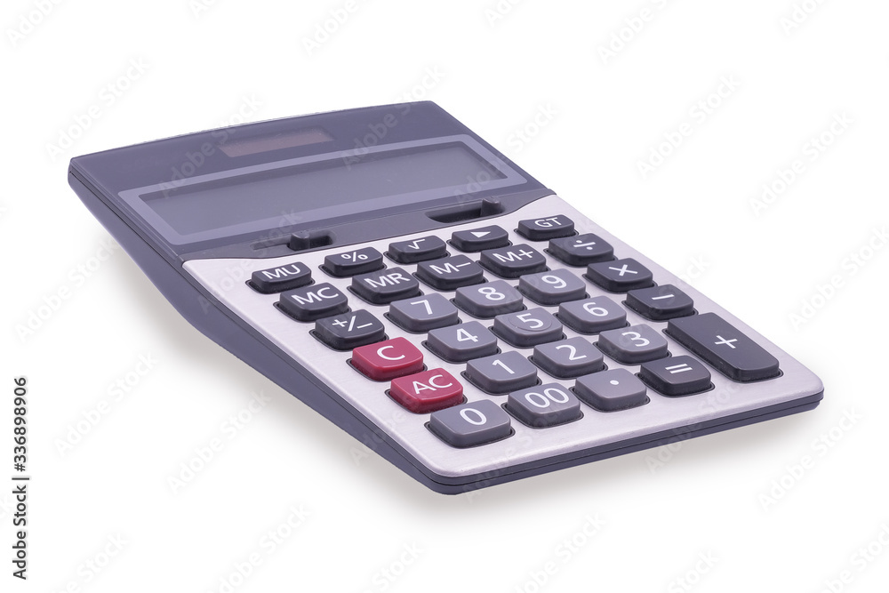 digital calculator on the top view white background. Calculator for financial accounts and marketers - include clipping pat. digital calculator on the top view white background. Calculator for financial accounts and marketers - include clipping pat.