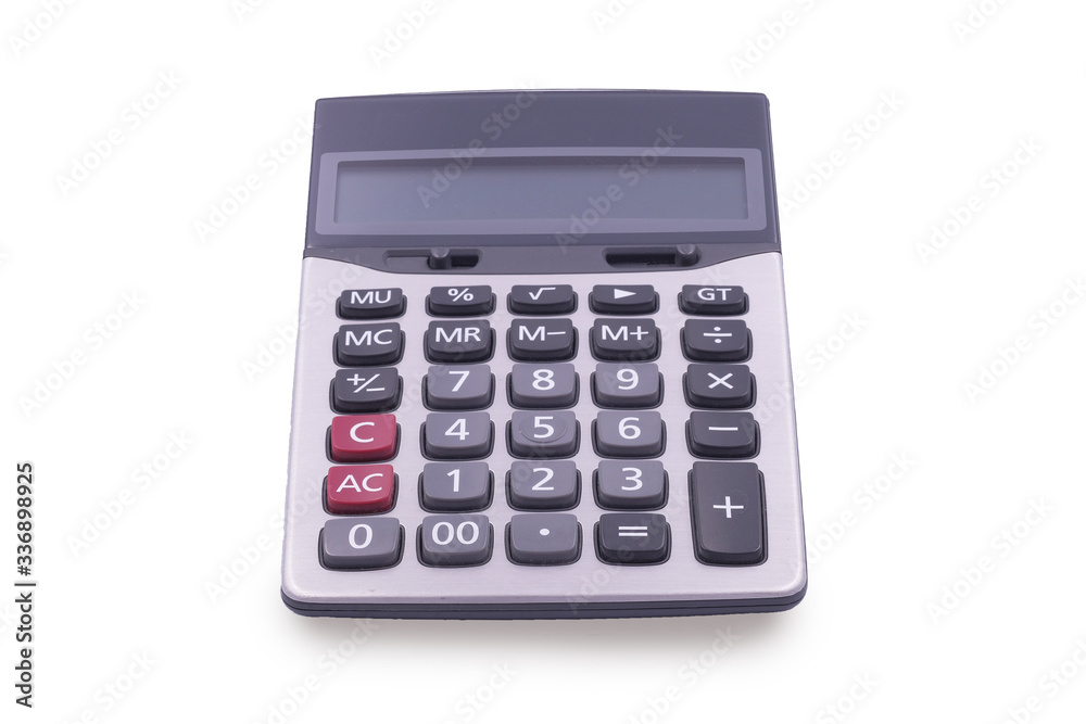 digital calculator on the top view white background. Calculator for financial accounts and marketers - include clipping pat. digital calculator on the top view white background. Calculator for financial accounts and marketers - include clipping pat.