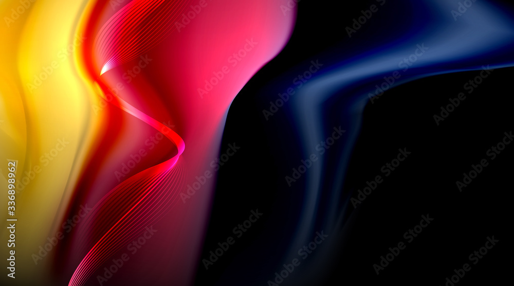 Liquid colors fluid gradients on black background Liquid colors fluid gradients on black background