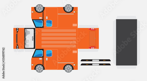 Paper Model cut and glue of Cargo Van