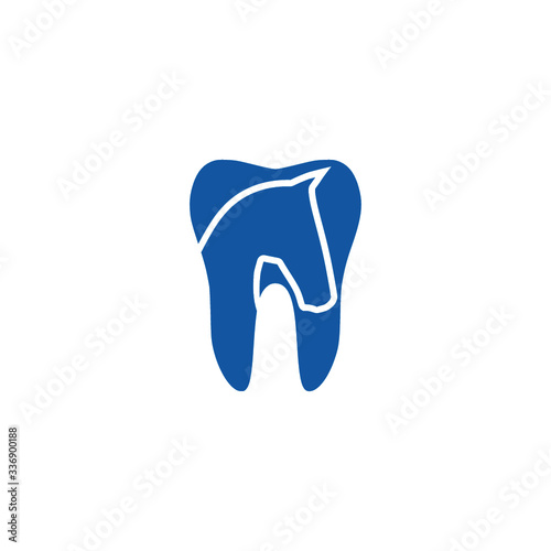 Horse tooth icon isolated on white background