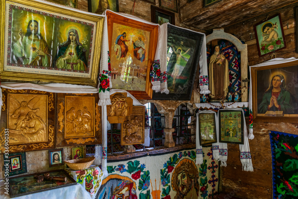 Old Icons from inside of the Ieud hill church Maramures, Romania Old Icons from inside of the Ieud hill church Maramures, Romania