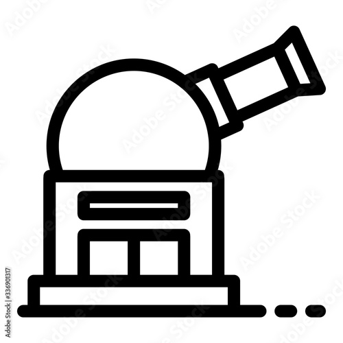 Space observatory icon. Outline space observatory vector icon for web design isolated on white background