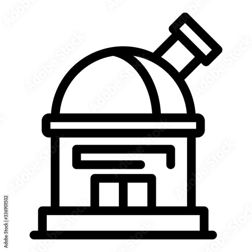 Study planetarium icon. Outline study planetarium vector icon for web design isolated on white background