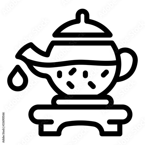 Tea ceremony icon. Outline tea ceremony vector icon for web design isolated on white background