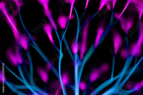 Fuchsia and blue UV light effect background