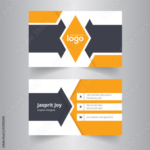 Creative & Corporate Business card Template Design. © Xvector