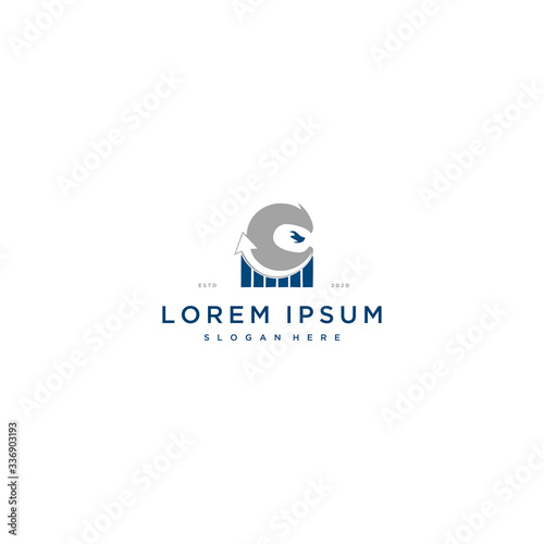 financial ninja logo design concept vector