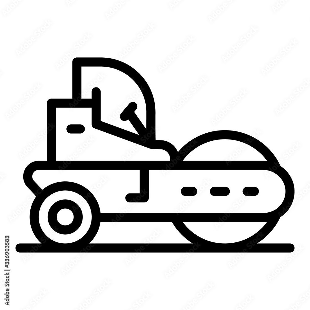 Repair road roller icon. Outline repair road roller vector icon for web design isolated on white background Repair road roller icon. Outline repair road roller vector icon for web design isolated on white background