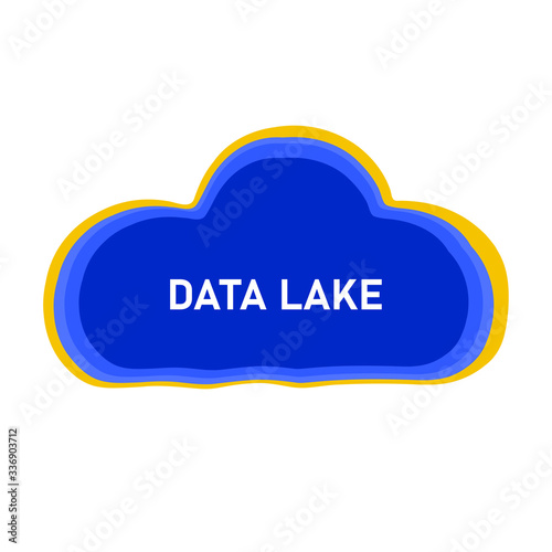 Data lake. Structured and unstructured data. Vector  concept illustration.