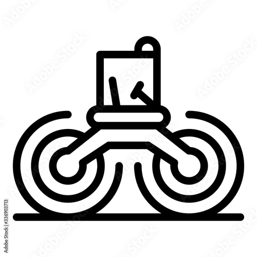 Surface road roller icon. Outline surface road roller vector icon for web design isolated on white background