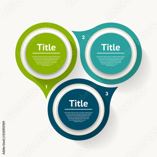 Vector circle infographic. Template for diagram, graph, presentation and chart. Business concept with three options, parts, steps or processes. Abstract background