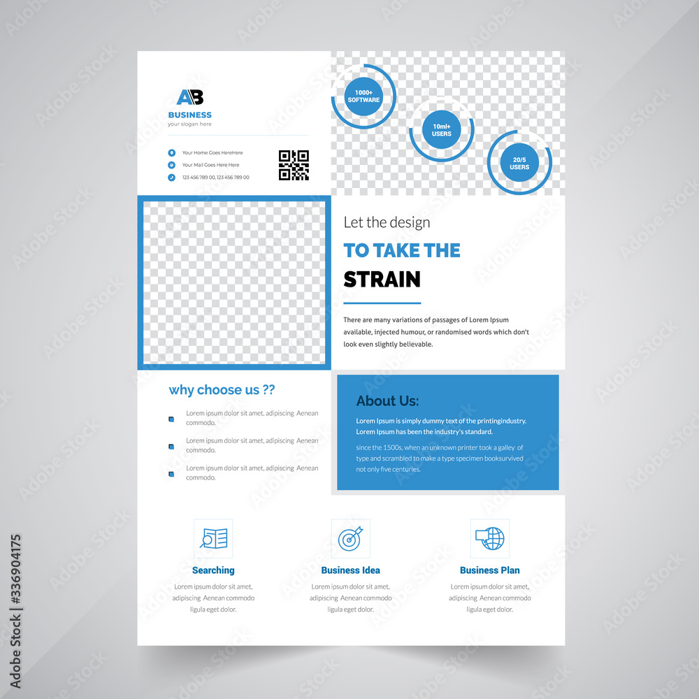 Business flyer design layout template in A4 size. Corporate Concept.
Business flyer design layout template in A4 size. Corporate Concept.