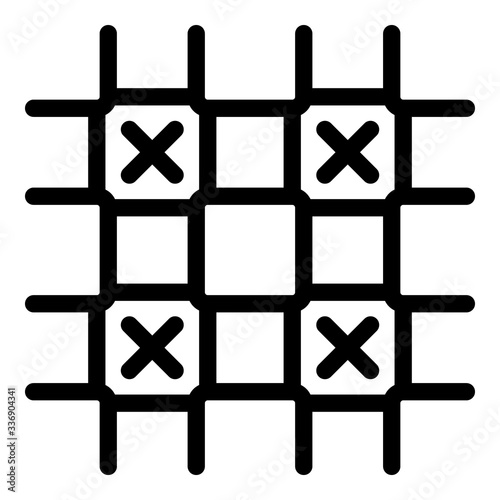 Fraud network frame icon. Outline fraud network frame vector icon for web design isolated on white background