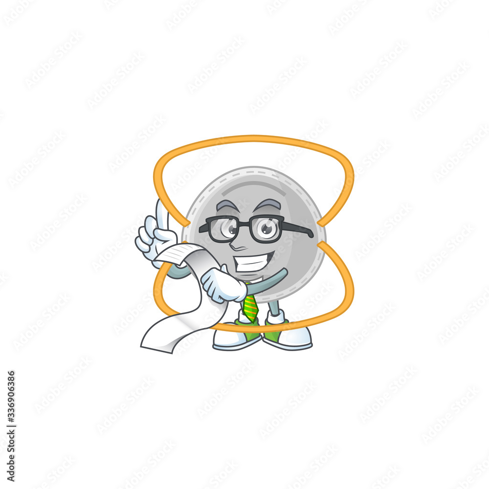 Mascot cartoon concept of N95 mask with menu list Mascot cartoon concept of N95 mask with menu list