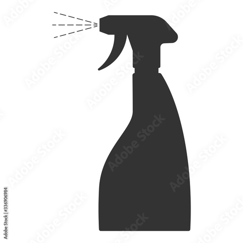 Spray bottle shape isolated on white background. Vector illustration