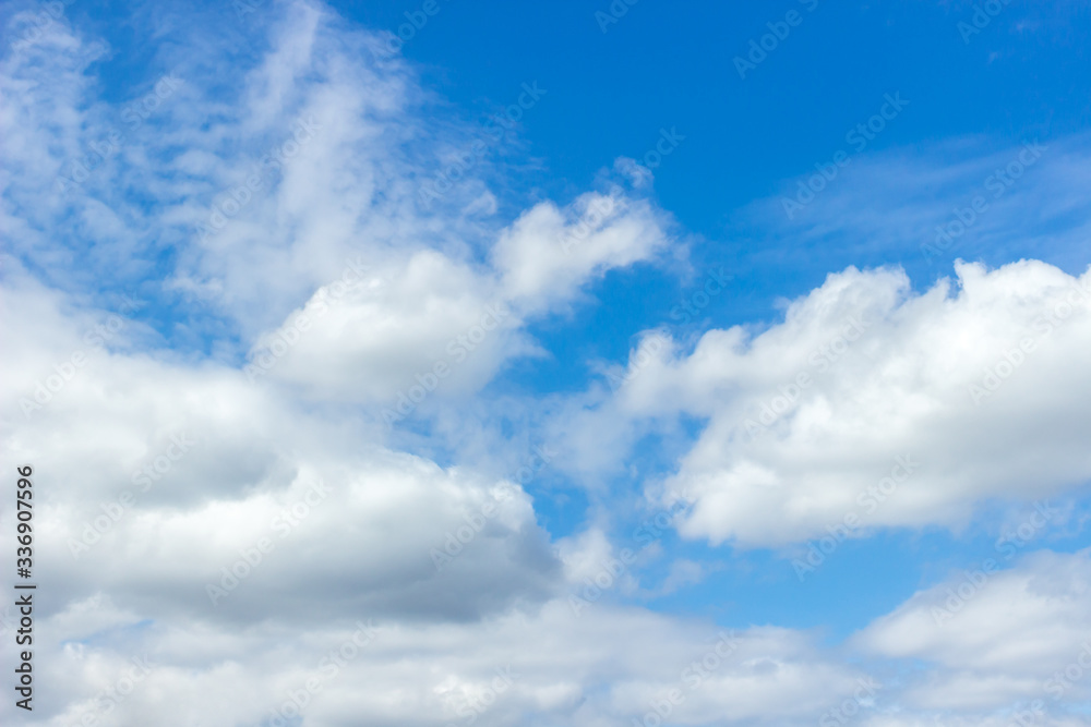 blue sky and clouds, soft focus blue sky and clouds, soft focus
