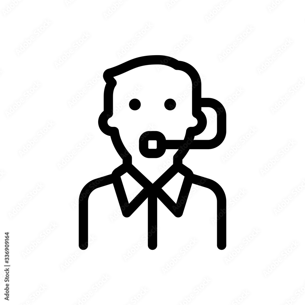 Call Center Line Icon Call Center Line Icon