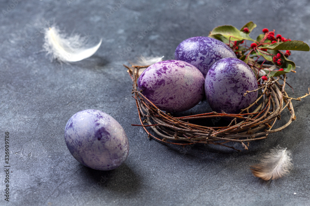 Obraz premium Traditional colorful Easter eggs.