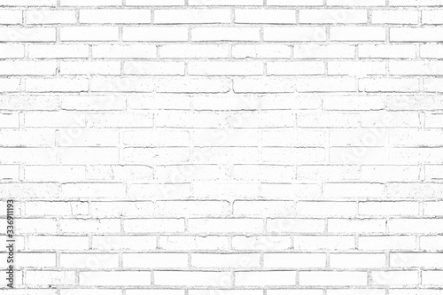 Modern white brick wall texture background for wallpaper and graphic web design.