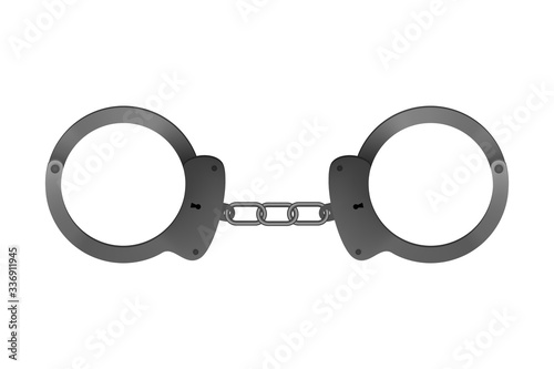 Steel handcuffs.