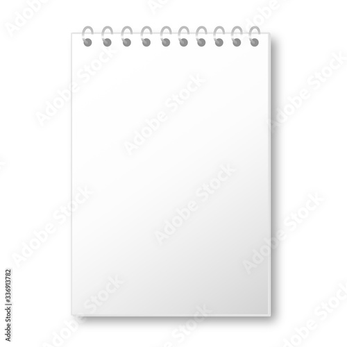 blank book cover mockup on white background.