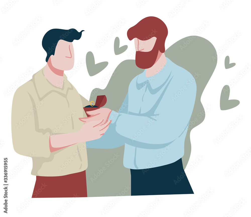 Gay partner making proposal to boyfriend, same sex couple Gay partner making proposal to boyfriend, same sex couple