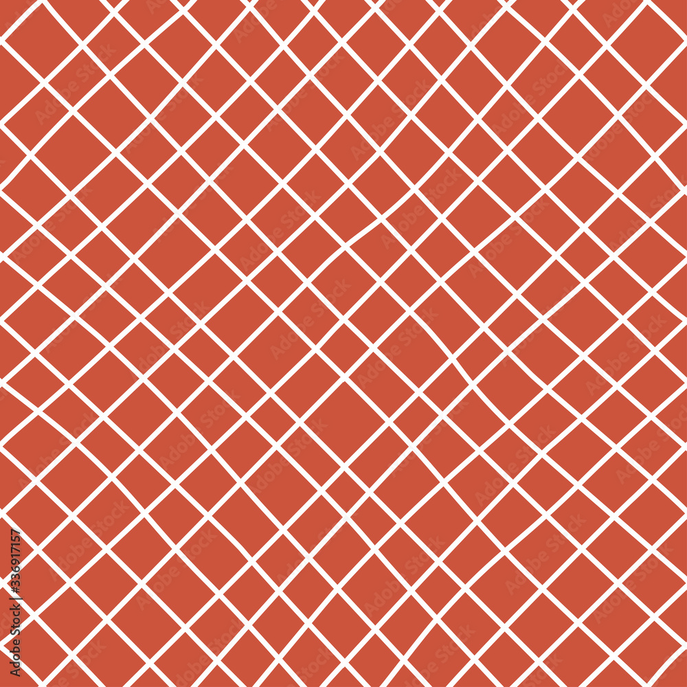 Checkered handdrawn seamless pattern