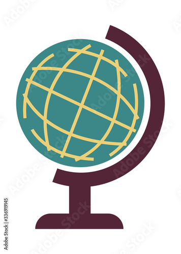 Earth model globe with planet for geography lessons