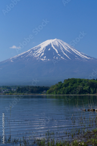 河口湖と富士山 