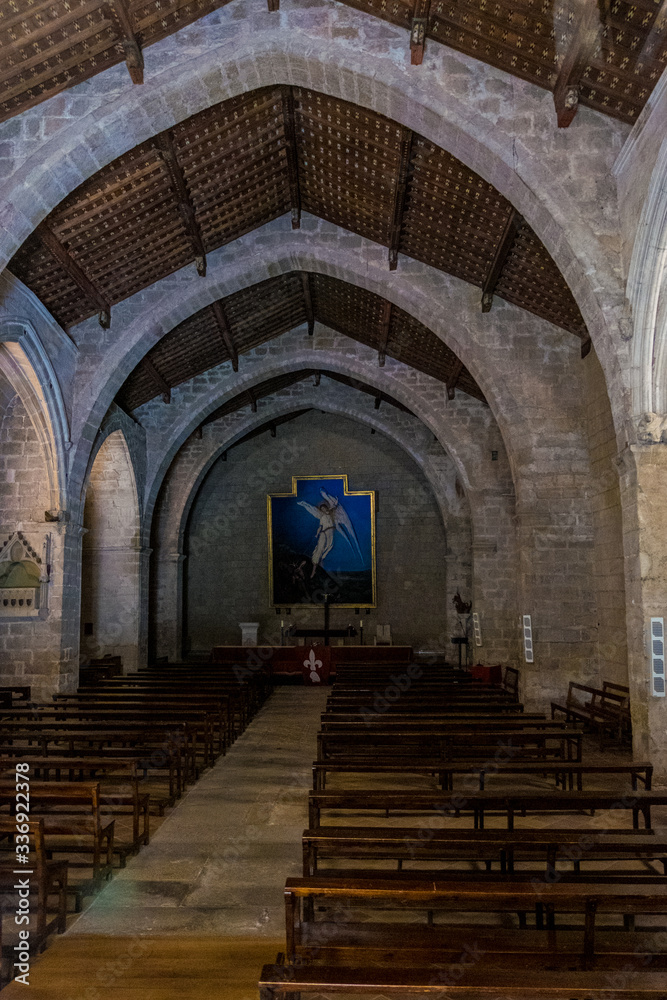 Interior church of Montblanc village on Tarragona, Catalonia, Spain.