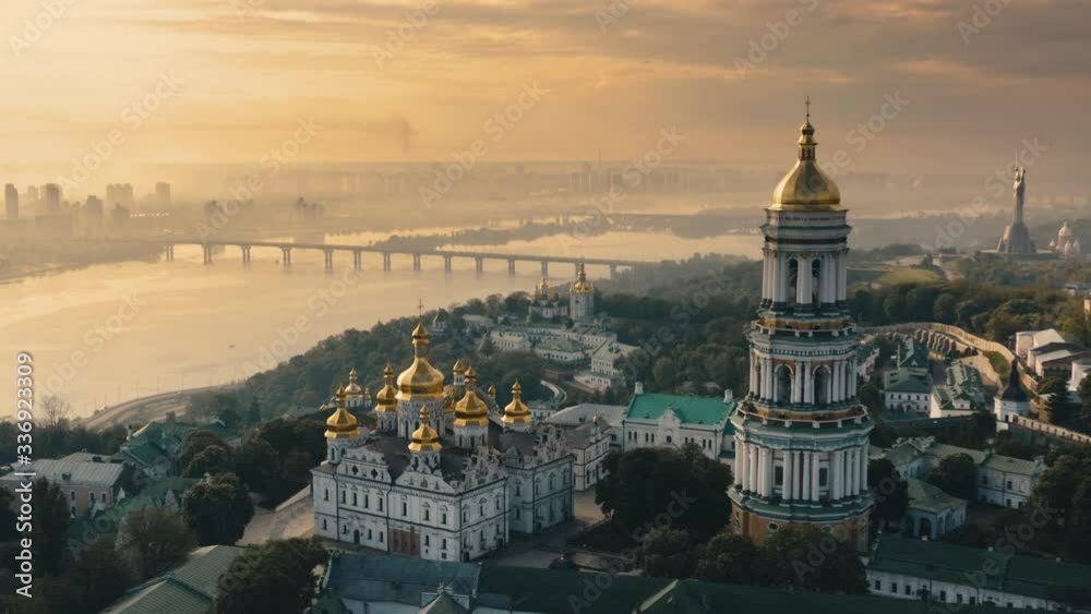 Panoramic view of Kiev 4k