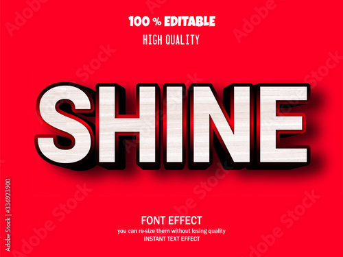 Modern Bold Text effect, 3D editable font effect