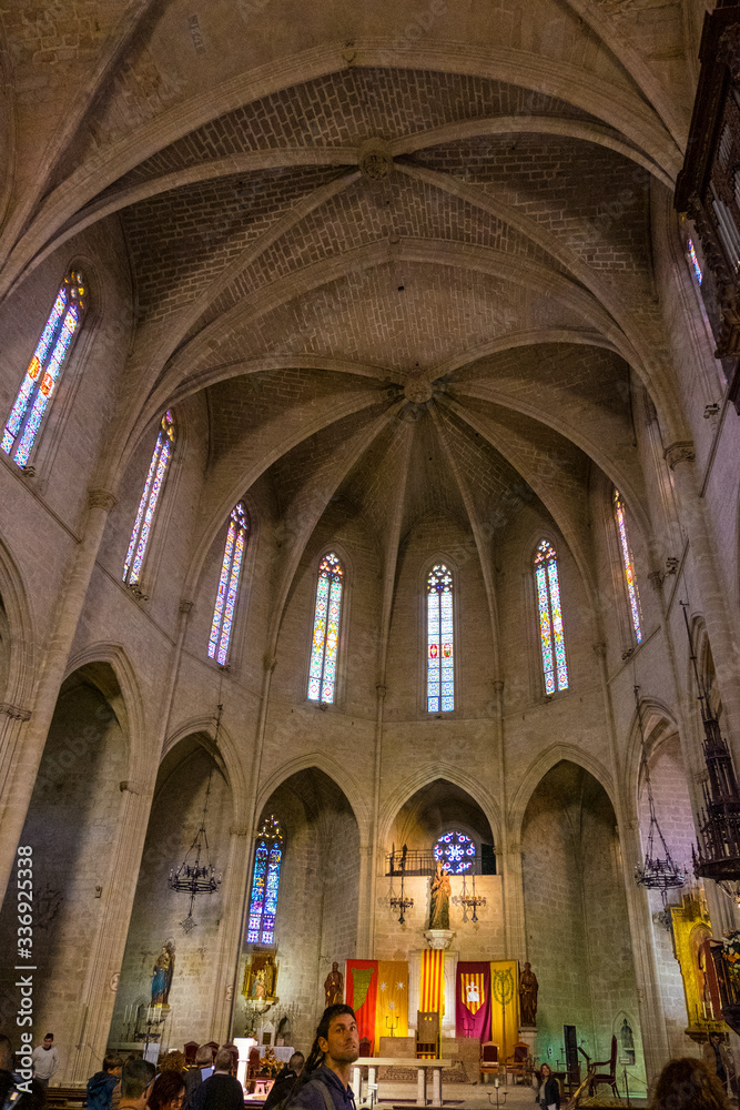 Church in Montblanc village on Tarragona, Catalonia, Spain.