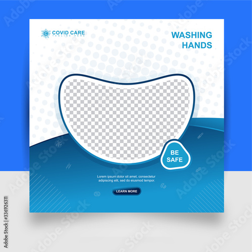 Washing Hands Medical Health Social Media post banner