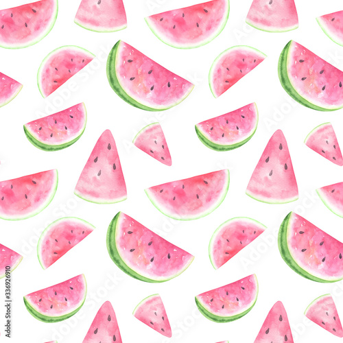 Watercolor Watermelon Pattern