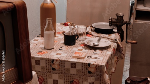 table setting in a restaurant