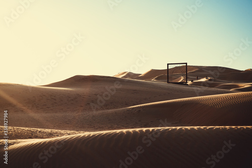 Contours of sand dunes at Liwa, Abu Dhabi, United Arab Emirates