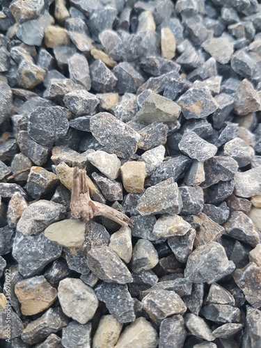 Nähere Perspektive der kleinen Steinchen
