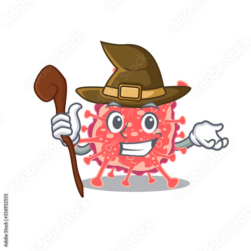 Polyploviricotina sneaky and tricky witch cartoon character