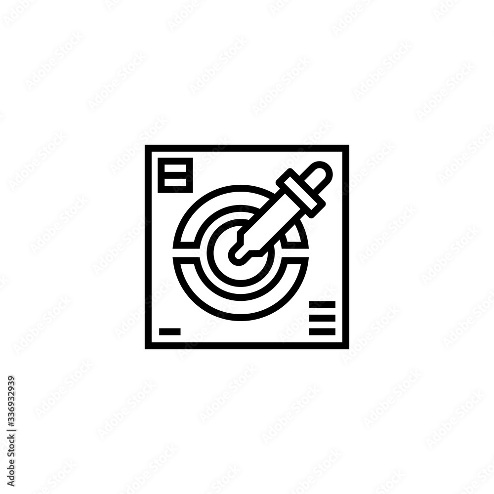 Pipette icon. Pipette vector line icon isolated on white background. Dropper vector icon on white background - Vector Pipette icon. Pipette vector line icon isolated on white background. Dropper vector icon on white background - Vector