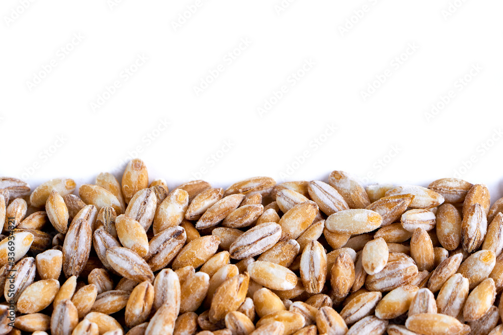 Pearl Barley background, healthy food used in soups and stews Pearl Barley background, healthy food used in soups and stews