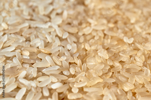 Mix of different types of rice. Rice texture close up