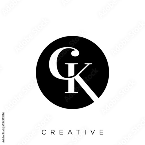 ck luxury logo design vector