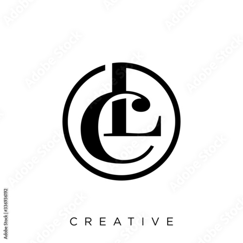 cl luxury logo design vector