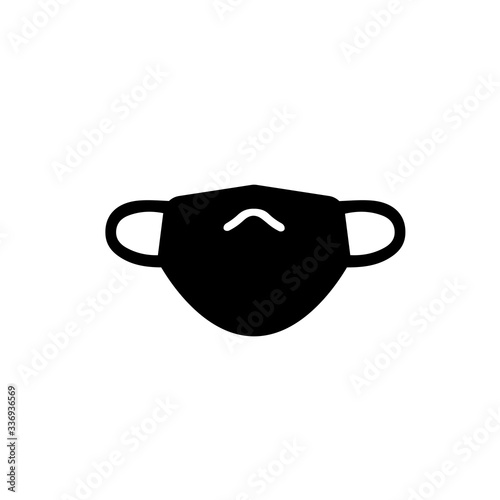 Safety sign, Wear dust mask.Medical mask icon isolated.Safety breathing masks. 