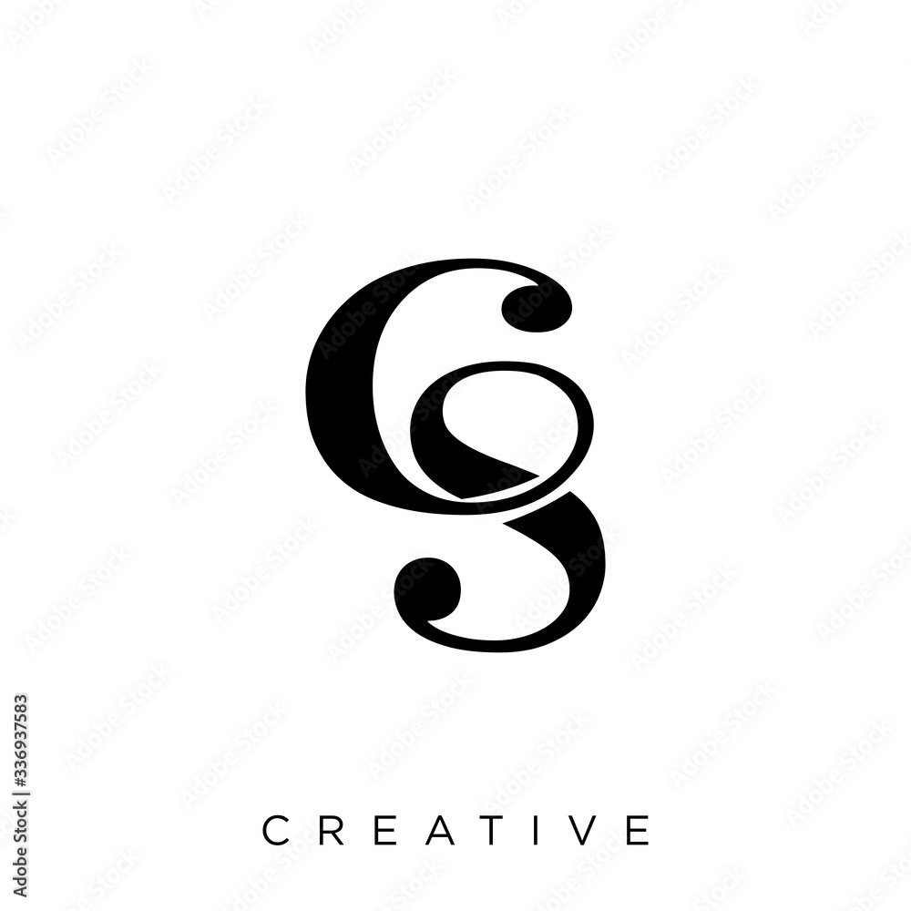 cs luxury logo design vector