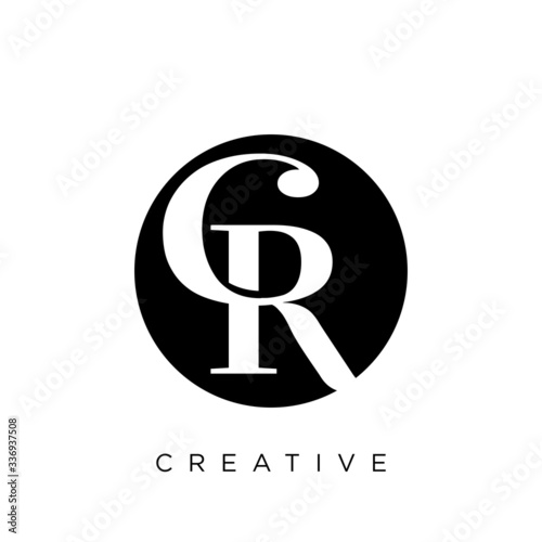 cr luxury logo design vector