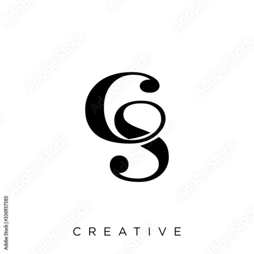 cs luxury logo design vector